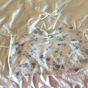 Garage open back halter mesh crop top. Worn once, medium.